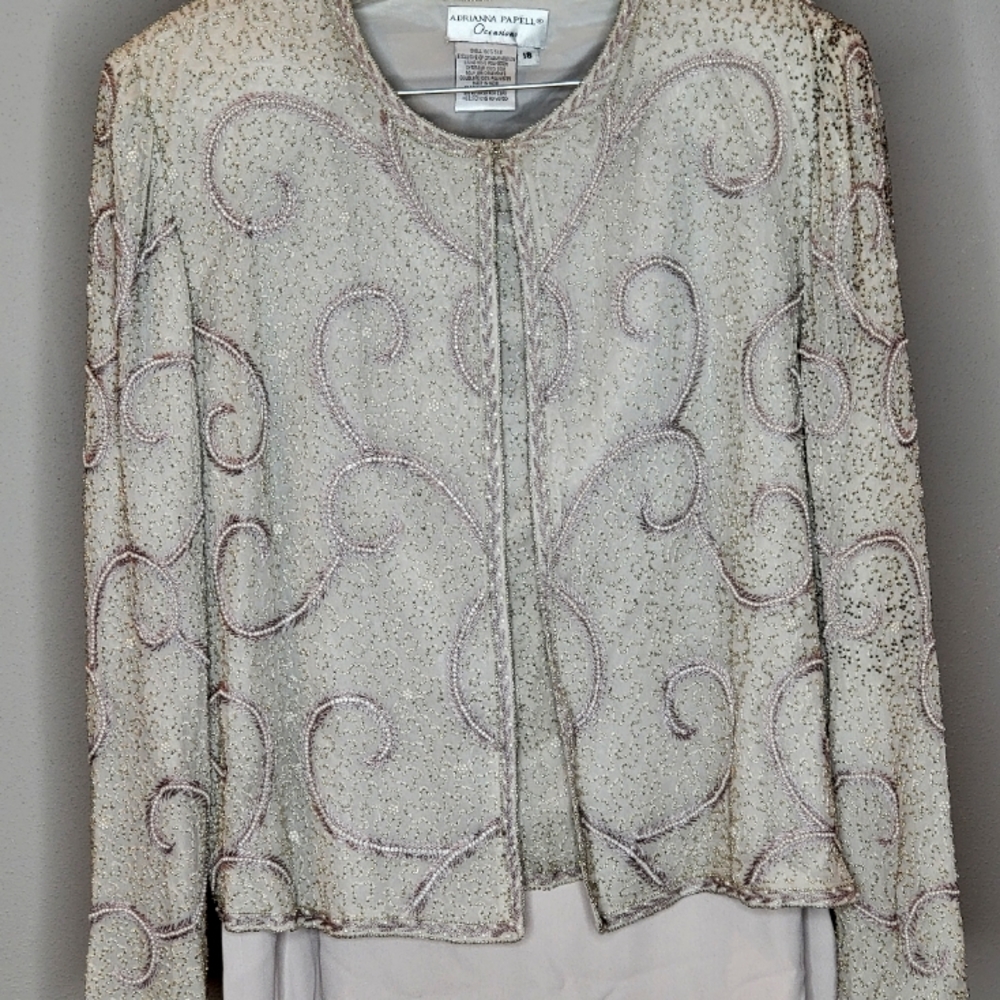 Adrianna Papell Cream Bell Sleeve Gown for Wedding